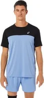 Koszulki męskie - Asics Koszulka męska Race SS Top Performance black/blue harmony r.S - miniaturka - grafika 1