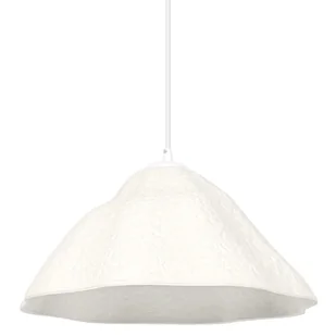 LEDVANCE biała replika lampy wiszącej w kształcie liścia lotosu z metalu i papier-mâché, E27, średnica 396 mm, klosz wykonany z materiału pochodzącego z recyklingu, trwała dzięki wymiennemu źródłu światła, łatwa instalacja - Oprawy, klosze i abażury - miniaturka - grafika 1