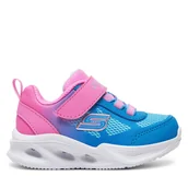 Buty dla dziewczynek - Sneakersy Skechers 303714N/HPBL Niebieski - miniaturka - grafika 1
