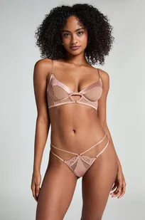 Hunkemöller Brazyliany z otwartym krokiem Nisha Beżowy - Majtki damskie - miniaturka - grafika 1