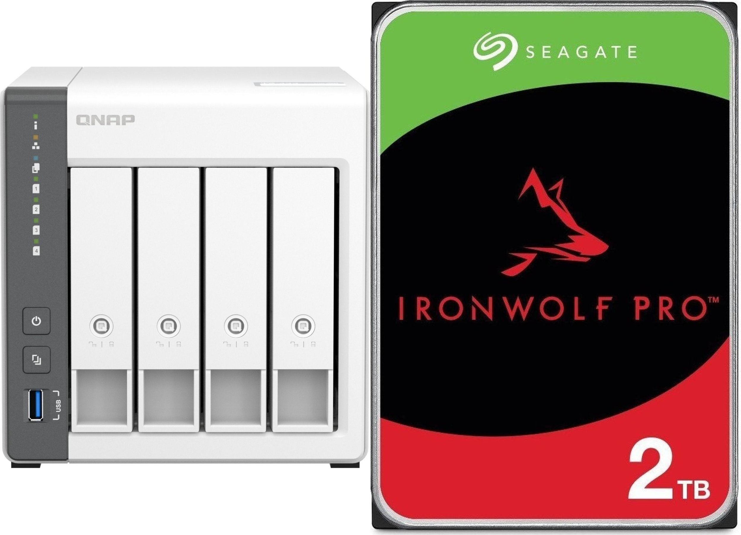 Serwer plików Qnap TS-433-4G + Seagate IronWolf 2TB ST2000VN003