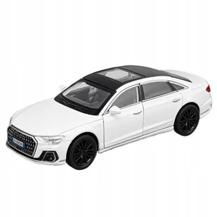 AUDI A8 METALOWY MODEL SAMOCHODU 1:32 DŹWIĘK ŚWIATŁO PREZENT BIAŁY - Zabawki zdalnie sterowane - miniaturka - grafika 1