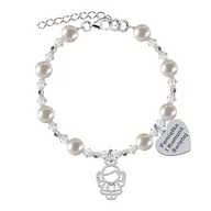 Biżuteria dla dzieci - I KOMUNIA ŚWIĘTA Bransoletka z Aniołkiem srebro GRAWER - miniaturka - grafika 1