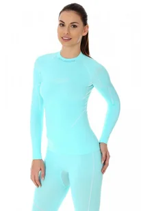 Bluza termoaktywna damska Brubeck Thermo LS13100 błękitny - Bielizna sportowa damska - miniaturka - grafika 1