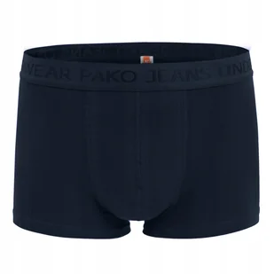 Bokserki męskie klasyczne majtki bawełniane DEEP granatowe XXL Pako Jeans - Majtki męskie - miniaturka - grafika 1