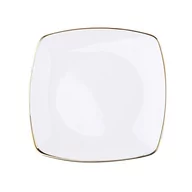 Talerze - MariaPaula Porcelana Talerz deserowy porcelana Moderna Gold 18 cm kwadratowy - miniaturka - grafika 1