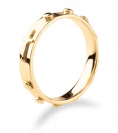 Pierścionki - PIĘKNY ZŁOTY PIERŚCIONEK RÓŻANIEC 585 - miniaturka - grafika 1