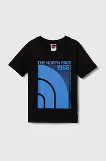 Koszulki dla chłopców - The North Face t-shirt bawełniany dziecięcy B GRAPHIC S/S TEE 1 kolor czarny z nadrukiem - grafika 1