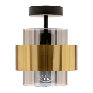 Nowoczesna lampa wisząca z dymionym szklanym kloszem - V098 T6-P73 - Oprawy, klosze i abażury - miniaturka - grafika 1