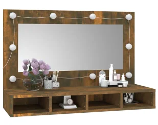 Toaletka z oświetleniem led na biurko przydymiony dąb G3-G84 - Toaletki - miniaturka - grafika 1