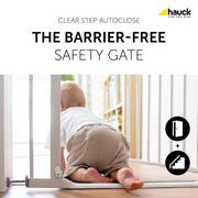 Zabezpieczenia dla dzieci - Hauck barierka bezpieczeństwa Clear Step Autoclose white - miniaturka - grafika 1