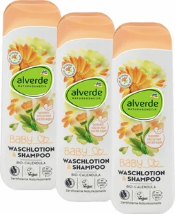 3 x kosmetyki naturalne alverde - płyn do mycia i szampon dla dzieci (3 x 250 ml) - Kosmetyki kąpielowe dla dzieci - miniaturka - grafika 1