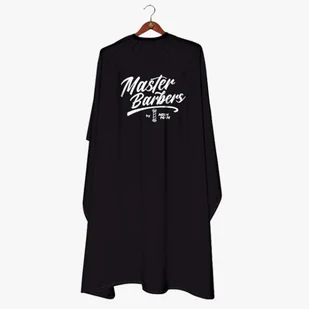 Nishman - Barber Cape Master Barbers - Peleryna Fryzjerska, Czarna - Akcesoria i części AGD - miniaturka - grafika 1