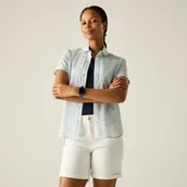 Koszule damskie - Regatta Koszula damska z krótkim rękawem Travel Light przeciw insektom Niebieski, Rozmiar: 44 - miniaturka - grafika 1