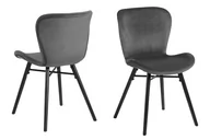 Krzesła - DKWADRAT Krzesło Batilda VIC Dark grey - miniaturka - grafika 1