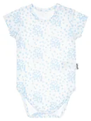 Body dla niemowląt - Dziewczęce body bawełna krótki rękaw kwiatki Nicol,r.80 - miniaturka - grafika 1