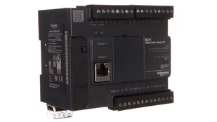 Schneider Electric TM221C24R Sterownik PLC na szynę DIN, łącznie 24 wejść/wyjść TM221C24R - Pozostałe akcesoria sieciowe - miniaturka - grafika 1