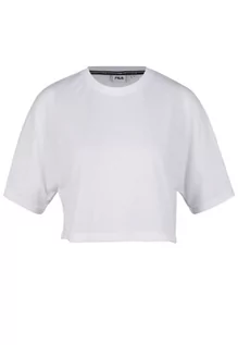 Koszulki i topy damskie - Fila Damska koszulka Recanati Cropped T, Biały (Lucent White), XL - grafika 1