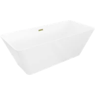 Wanny - Mexen Velo Slim wanna wolnostojąca 170 x 75 cm, biała, przelew złoty - 52811707500-50 - miniaturka - grafika 1