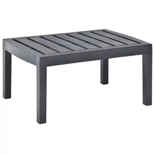 vidaXL Stolik kawowy, antracytowy, 78x55x38 cm, plastikowy - Stoły ogrodowe - miniaturka - grafika 1