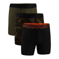 Majtki męskie - Bokserki męskie Under Armour Perf Tech Print 6in 3Pack Green M - miniaturka - grafika 1