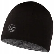 Czapki damskie - Czapka dziecięca BUFF Merino Lightweight Beanie Black-Graphite one size - miniaturka - grafika 1