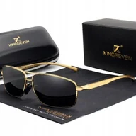 Okulary przeciwsłoneczne - Okulary Męskie Przeciwsłoneczne Kingseven + Etui - miniaturka - grafika 1