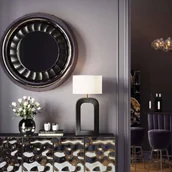 Lampy stojące - Lampa stołowa Kare Tube, czarny/biały, tkanina lniana, wysokość 79 cm - miniaturka - grafika 1