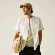 Koszule męskie - Regatta Koszula męska z krótkim rękawem Lovrey Biały, Cotton, Rozmiar: L - miniaturka - grafika 1