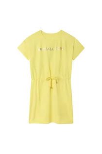 Sukienki - Michael Kors sukienka bawełniana dziecięca kolor żółty mini rozkloszowana - grafika 1