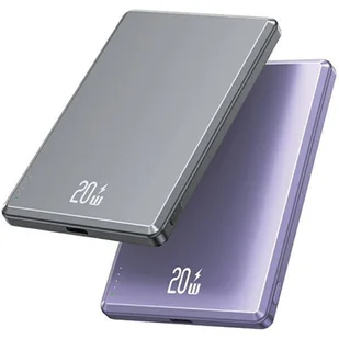 USAMS Powerbank indukcyjny 5000mAh 20W Fast Charge ciemnoszary/dark grey 10KCD22001 (US-CD220) - Powerbanki - miniaturka - grafika 21