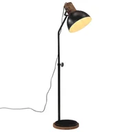 Lampy stojące - vidaXL Lampa stojąca, 25 W, czarna, 30x30x100-150 cm, E27 - miniaturka - grafika 1