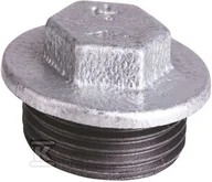 Łączniki, trójniki, kształtki - Korek z obrzeżem 1/2" ocynk T9, NR 46, NR 290 - miniaturka - grafika 1