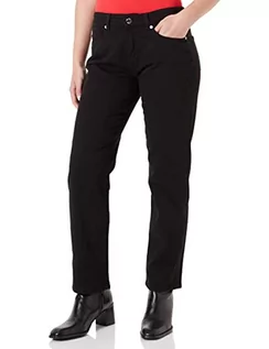 Spodnie damskie - Love Moschino Damskie spodnie z 5 kieszeniami, z logo w kształcie serca codzienne spodnie, czarne, 34 - grafika 1