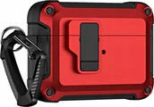 Akcesoria do słuchawek - Hurtel Pro Armour Airpods Case with hook - AirPods 4 red - miniaturka - grafika 1