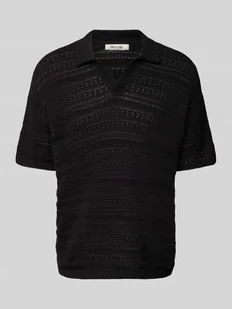 Koszulka polo z fakturowanym wzorem model ‘GRAYSON’ - Koszulki męskie - miniaturka - grafika 1