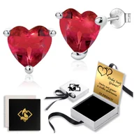Kolczyki - Kolczyki Srebrne 925 w Kształcie Serca ze SREBRA Prezent dla Żony Córki - miniaturka - grafika 1