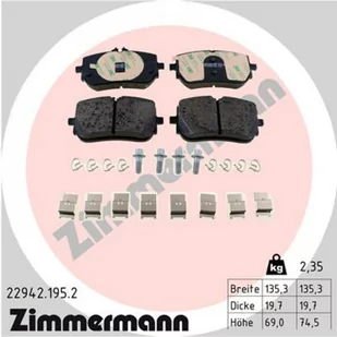 Klocki hamulcowe - komplet ZIMMERMANN 22942.195.2 - Klocki hamulcowe - miniaturka - grafika 1