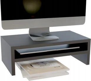 PODSTAWKA POD MONITOR Z PÓŁKĄ NA BIURKO NADSTAWKA PODNOSI EKRAN O 14 CM - Akcesoria do monitorów - miniaturka - grafika 1