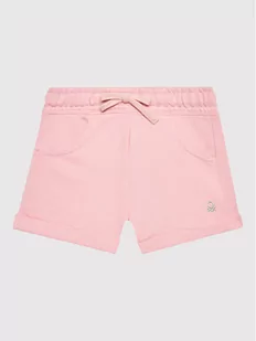 Benetton United Colors Of Szorty sportowe 3J68I0973 Różowy Regular Fit - Spodnie i spodenki dla dziewczynek - miniaturka - grafika 1