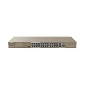 Switche - Switch niezarządzalny Tenda TEF1126P-24-250W 24-port Ethernet Switch 10/100 Mb/s PoE 250W Rack - miniaturka - grafika 1