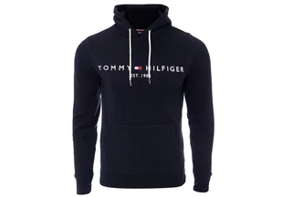 Tommy  Hilfiger Bluza Męska Ocieplana Z Kapturem Core Tommy Logo Hoody Navy Mw0Mw10752 403 S - Bluzy męskie - miniaturka - grafika 1
