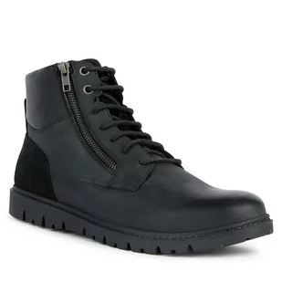 Trzewiki Geox U Ghiacciaio U36DGB 000CL C9999 Black - Botki męskie - miniaturka - grafika 1