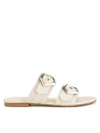 Klapki i japonki damskie - JENNY Klapki CD24016-1 Beżowy - miniaturka - grafika 1