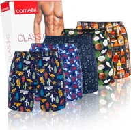 Majtki męskie - Cornette American bokserki męskie szerokie 5 pack XL Przewiewne, luźne, miękkie, zabawne majtki męskie bielizna bawełniana, XL - miniaturka - grafika 1