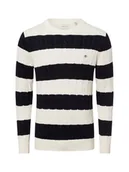 Swetry męskie - Gant Męski sweter Mężczyźni Bawełna czarny|biały w paski, XL - miniaturka - grafika 1