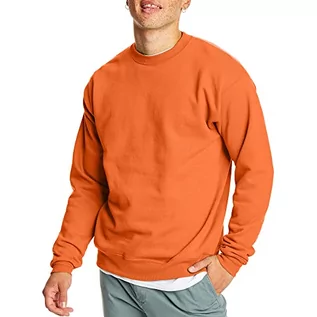 Bluzy męskie - Hanes Męska bluza EcoSmart Tecosmart, Pomarańczowy (Safety Orange), L - grafika 1