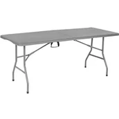 Stoły ogrodowe - Stół cateringowy bankietowy składany w walizkę 180x70cm max.120kg szary - miniaturka - grafika 1