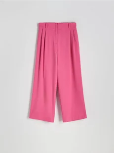Reserved - Szerokie spodnie - intensywny róż - Spodnie damskie - miniaturka - grafika 1