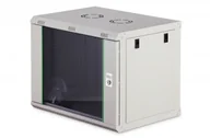 Szafy rack - Szafa Digitus Szafa sieciowa wisząca jednosekcyjna Dynamic 19" 9U, 600x450, drzwi szyba, szary, niezmontowana, 60kg DN-37104 - miniaturka - grafika 1